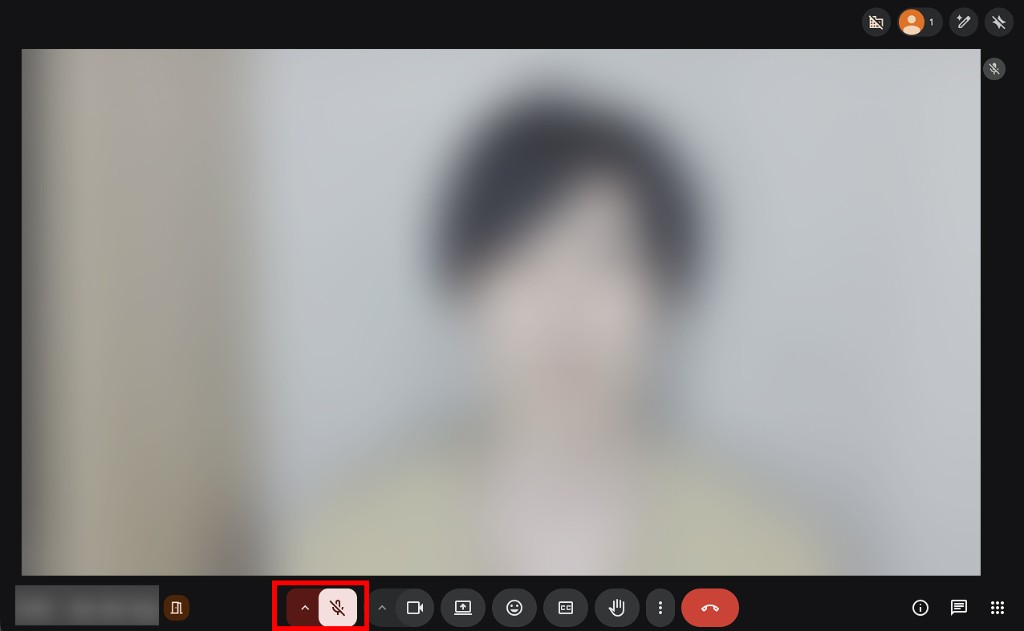 Google Meetのマイク切り替え
